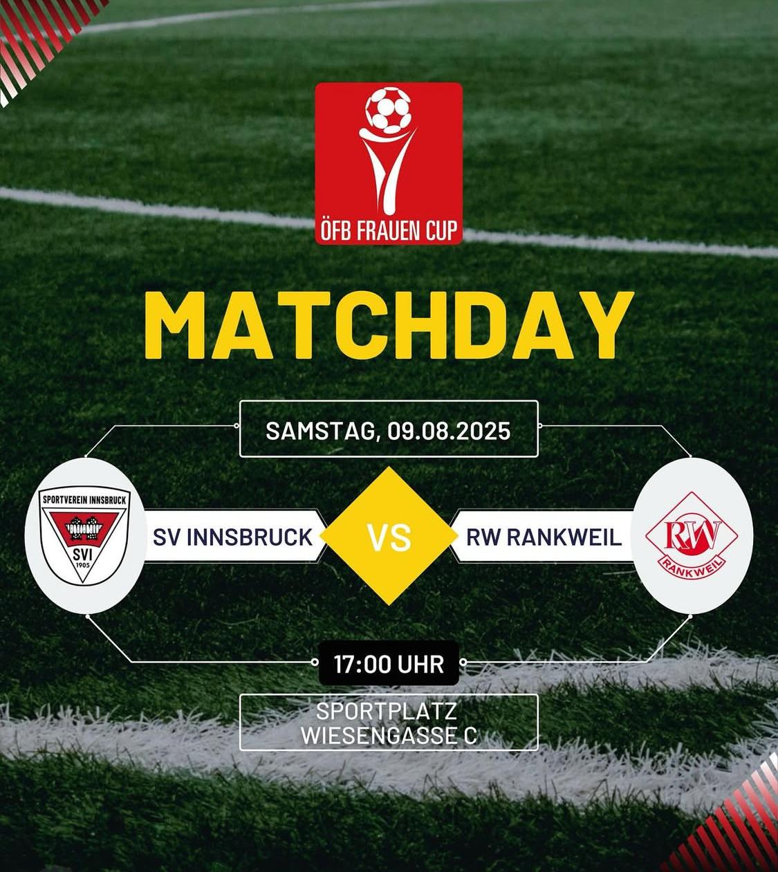 ÖFB Frauen Cup 1. Runde SVI vs RW Rankweil. Samstag, 09.08.2025!